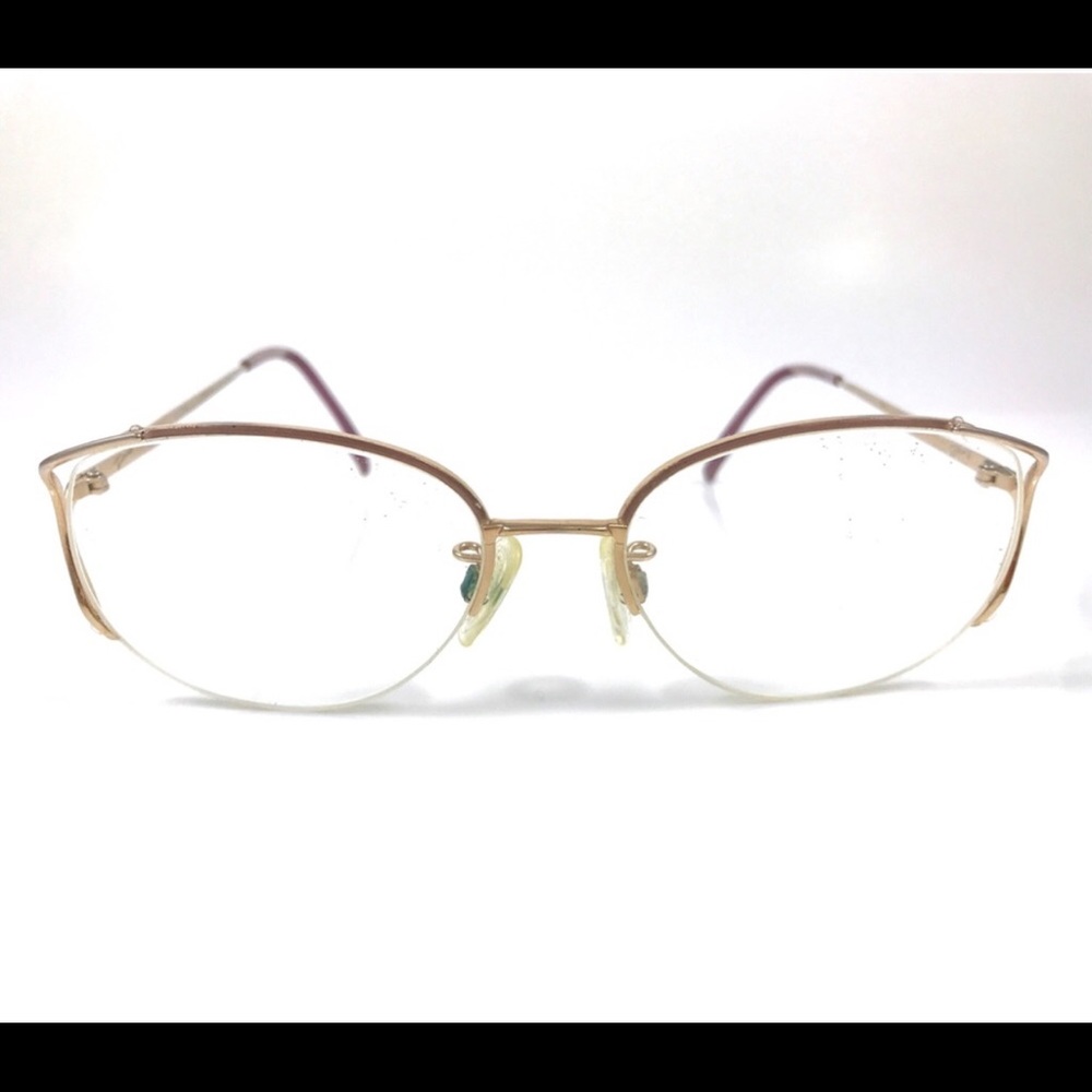 Vintage TURA Japan purple & gold metal glasses